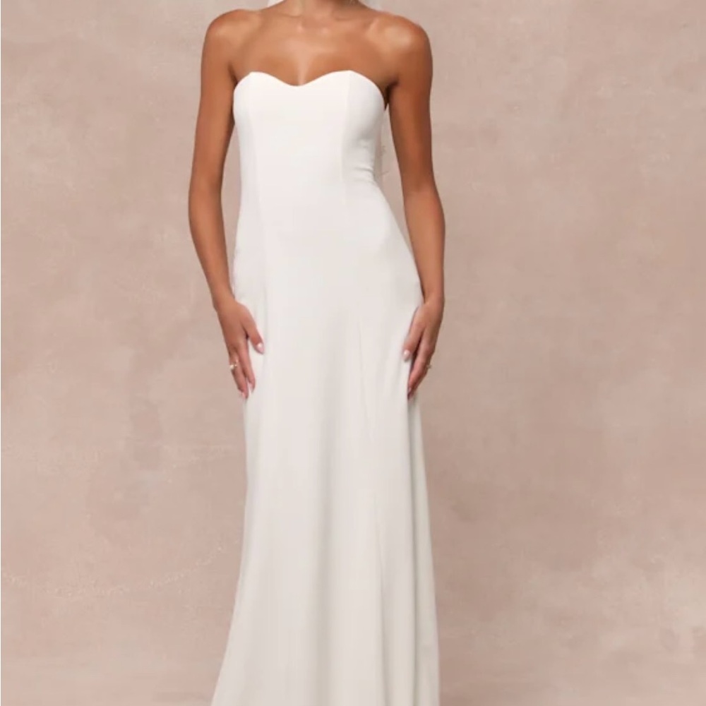 Pearl Strapless Gown